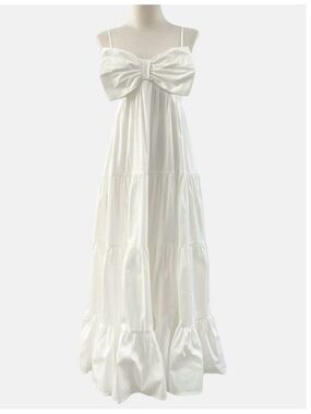 Reset White Smocked Maxi Dress size Small NWT